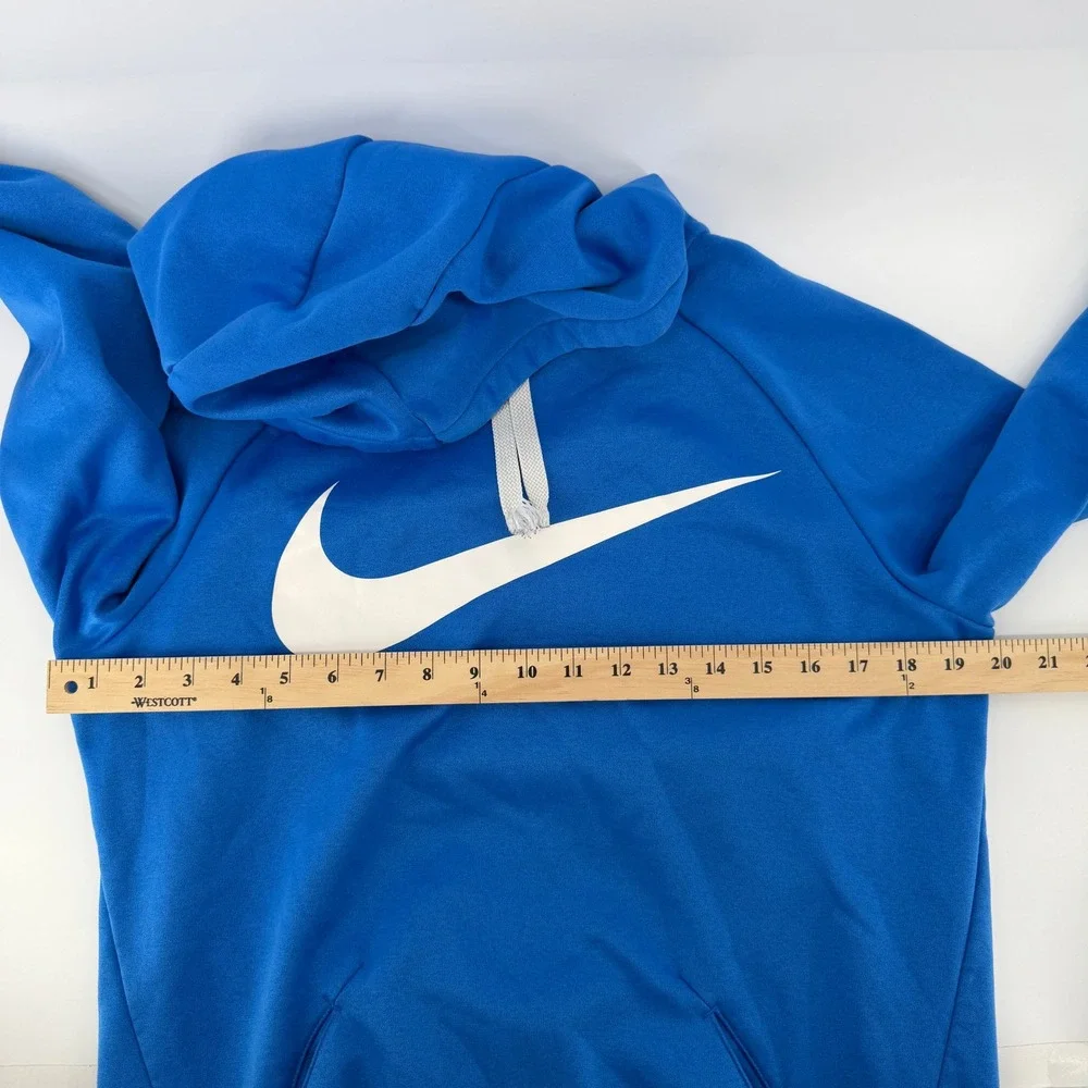 Nike Dri-FIT Pullover Hoodie Mens Small Blue Oversized Swoosh Technical Pullover